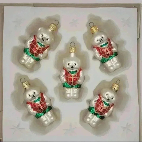 Vintage Norm Thompson Ornaments Blown Glass Made In Czech Republic - Picture 2 of 4